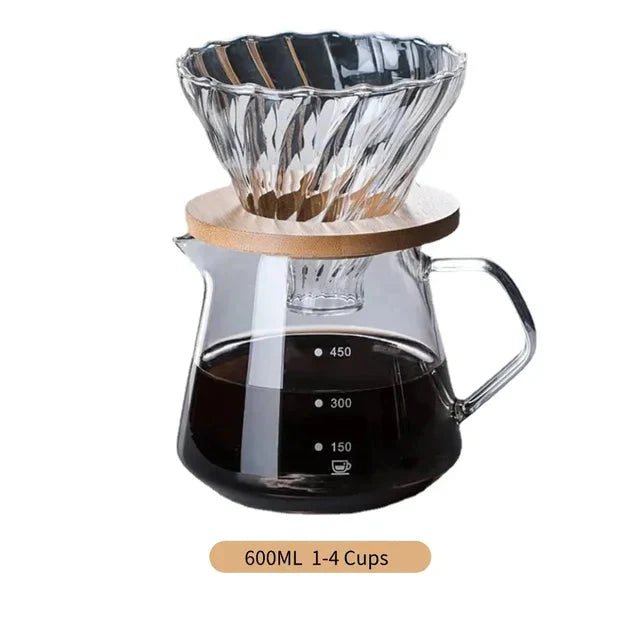 Pour Over Coffee Maker Set Glass Carafe Coffee with Glass Coffee Filter | Bowlift