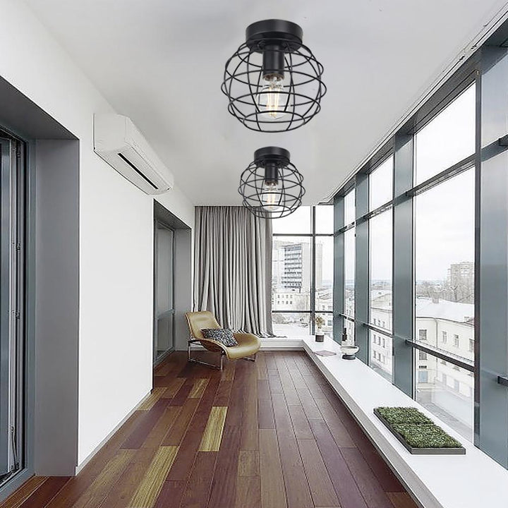 BowLift | Vintage Iron Black Ceiling LED Light