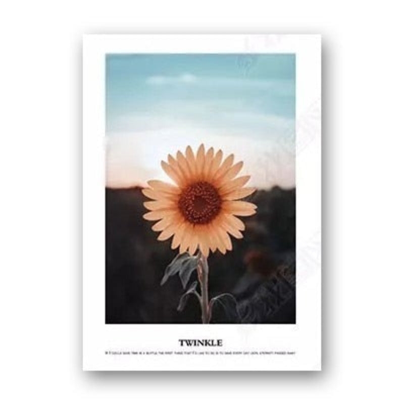 Modern Scandinavia City Sunflower Landscape - Canvas Wall Art Painting | Bowlift