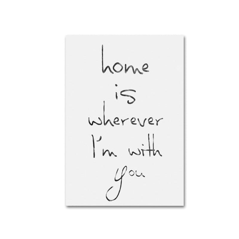 Sweet Home is Where I am With You - Canvas Wall Art Painting | Bowlift