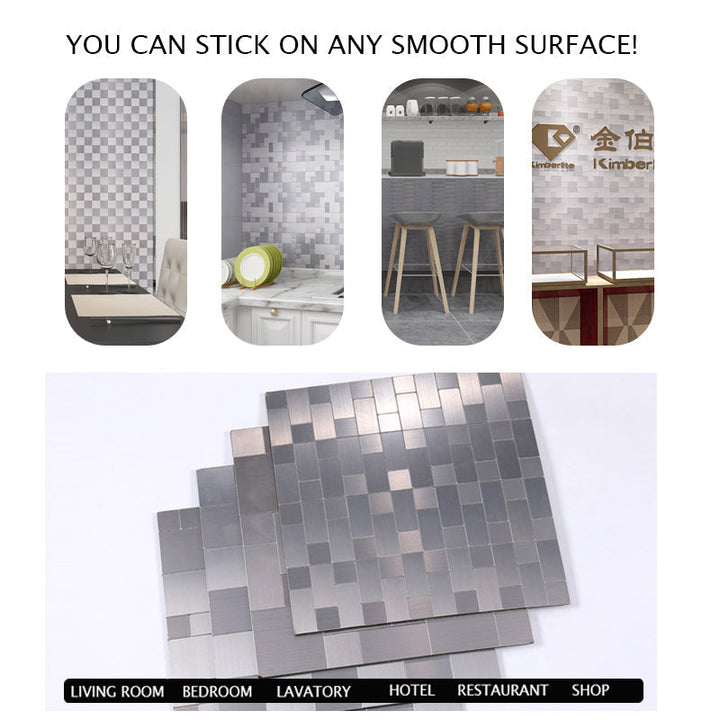 BowLift | 3D Metal Self Adhesive Brick Wall Stickers
