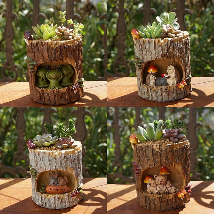 BowLift | Creative Animal Life Resin Flower Pots