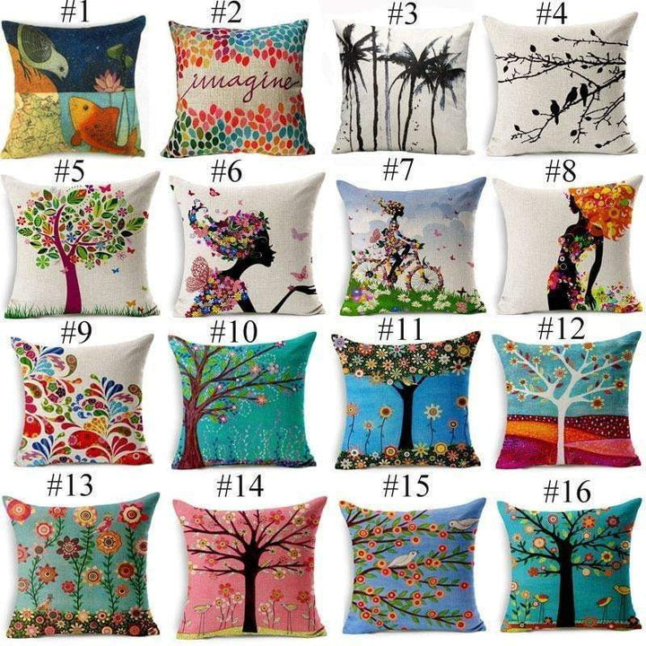 BowLift | Floral Animal Tree of Life Bird Back Home Decorative Throw Pillow Cover