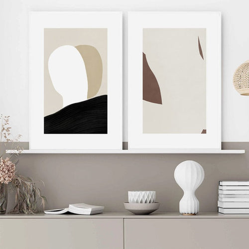 Minimalist Geometric Abstract Wall Art Pictures - Canvas Wall Art Painting | Bowlift