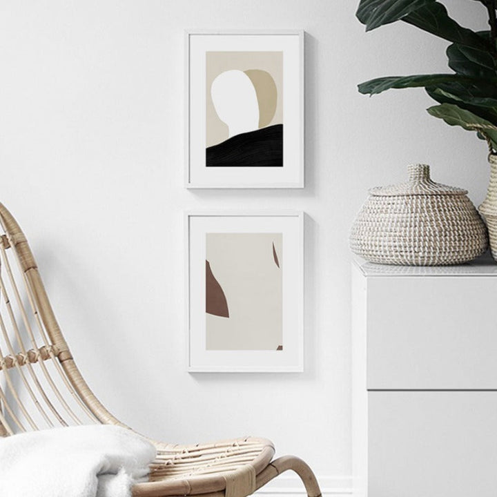 Minimalist Geometric Abstract Wall Art Pictures - Canvas Wall Art Painting | Bowlift
