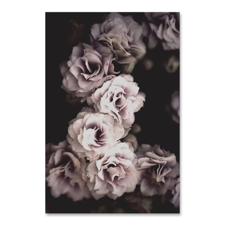 Modern Pink Floral Girl Calm - Canvas Wall Art Painting | Bowlift