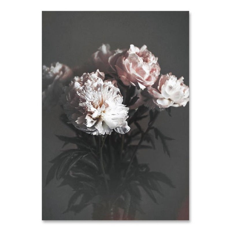 Modern Pink Floral Girl Calm - Canvas Wall Art Painting | Bowlift