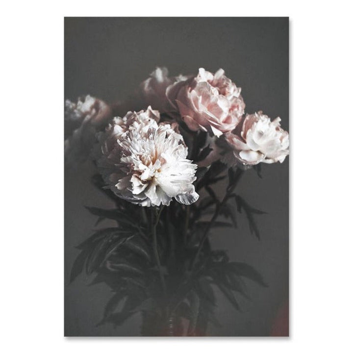Modern Pink Floral Girl Calm - Canvas Wall Art Painting | Bowlift