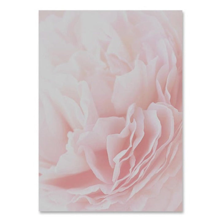 Modern Pink Floral Girl Calm - Canvas Wall Art Painting | Bowlift