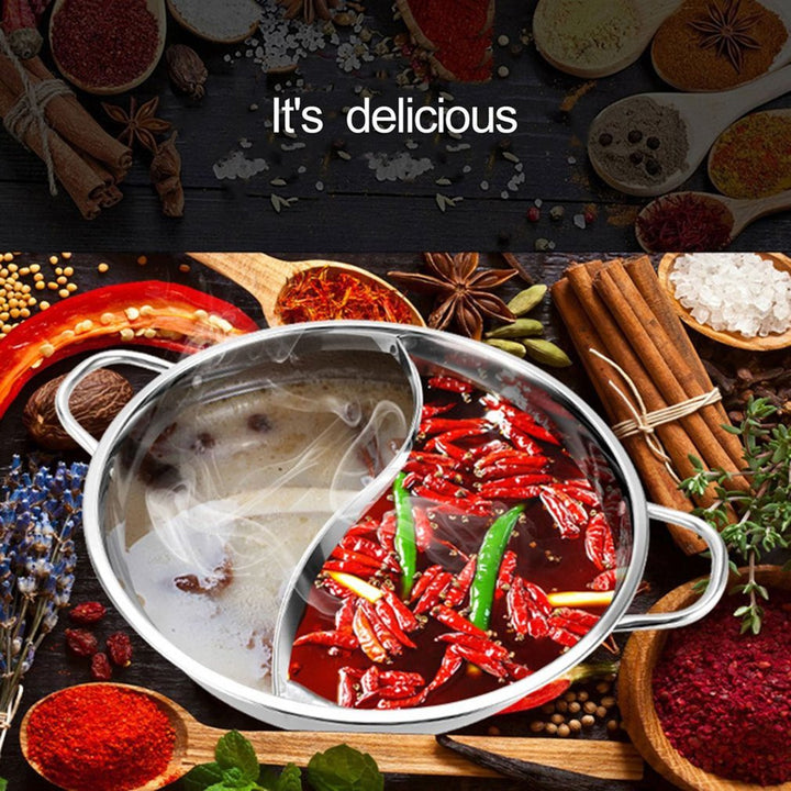 BowLift | Hot Pot Twin Split Stainless Steel Pan