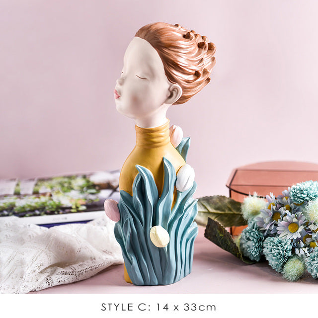 BowLift | Nordic Bubble Bow-Knot Girl Sculpture Home Decor