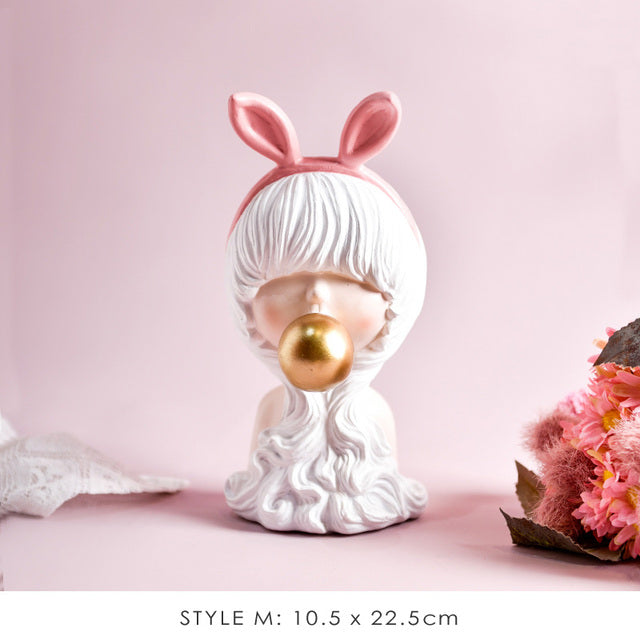 BowLift | Nordic Bubble Bow-Knot Girl Sculpture Home Decor
