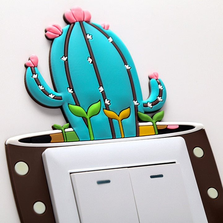 BowLift | Luminous Cactus Socket Cover Sticker
