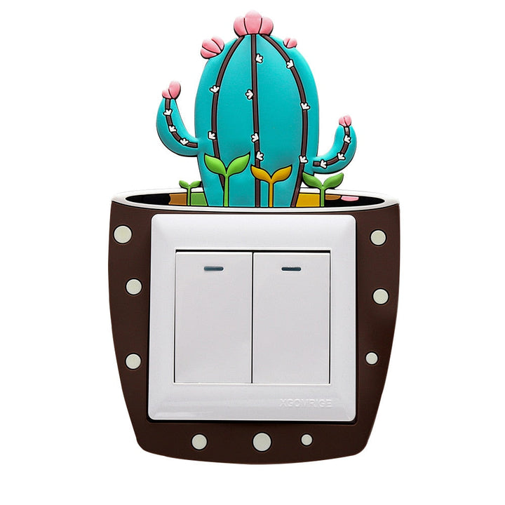 BowLift | Luminous Cactus Socket Cover Sticker