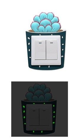 BowLift | Luminous Cactus Socket Cover Sticker
