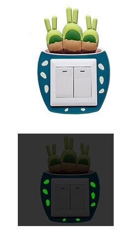 BowLift | Luminous Cactus Socket Cover Sticker