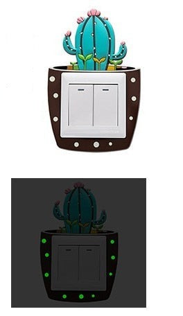 BowLift | Luminous Cactus Socket Cover Sticker