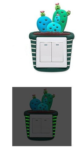 BowLift | Luminous Cactus Socket Cover Sticker