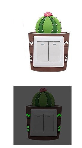 BowLift | Luminous Cactus Socket Cover Sticker