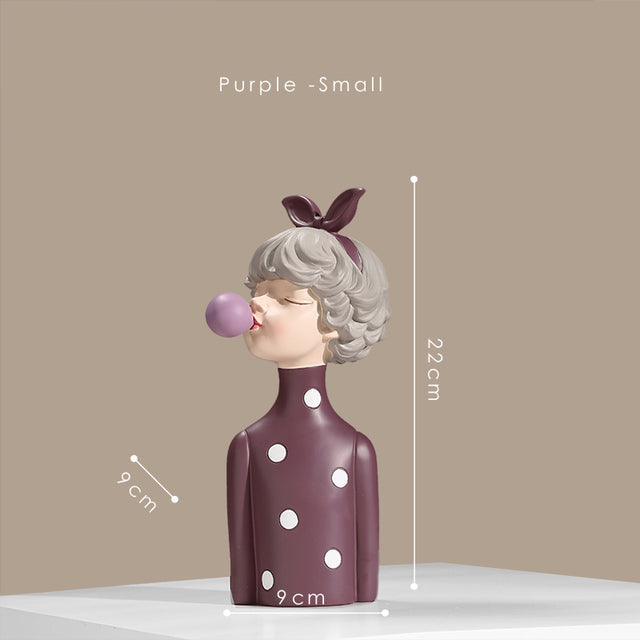 BowLift | Nordic Bubble Bow-Knot Girl Sculpture Home Decor