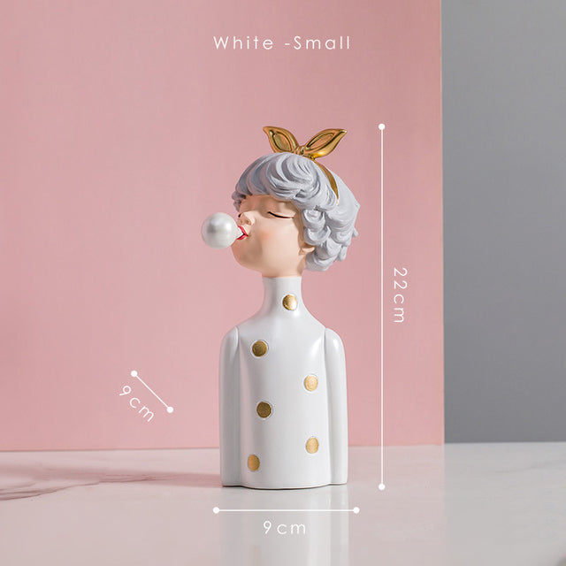 BowLift | Nordic Bubble Bow-Knot Girl Sculpture Home Decor