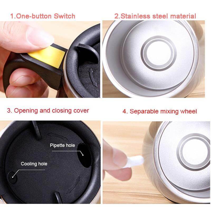 BowLift | Portable Self Stirring Coffee Mugs