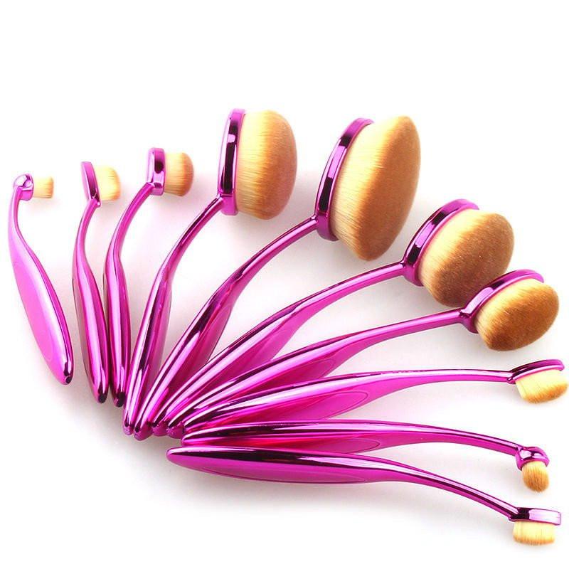 GlamPink Makeup Brushes - 10 Piece Set | Bowlift