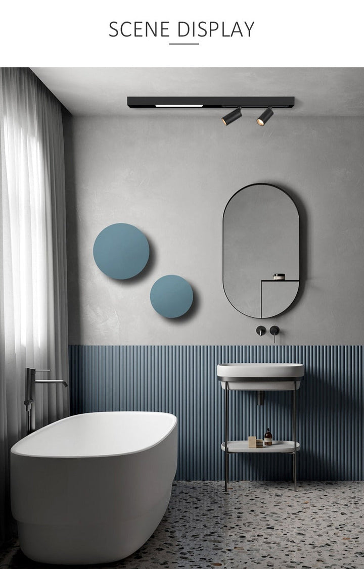 BowLift | Wall-Mounted Black Continuous Magnetic Track System Light
