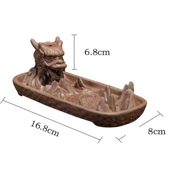 BowLift | Ceramic Dragon Censer  Smoke Backflow Incense Burner