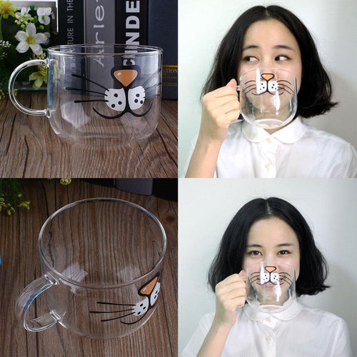 BowLift | Cute Cat Glass Coffee Cup