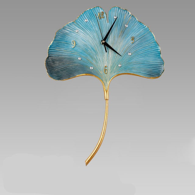 BowLift | Elegant Leaf Wall Silent Clock