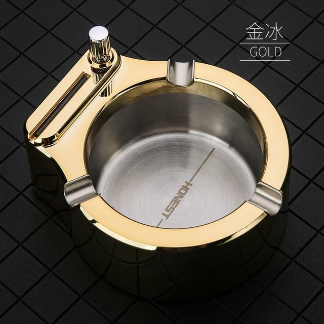 Retro Metal Ashtray 10000 Match Lighter | Bowlift