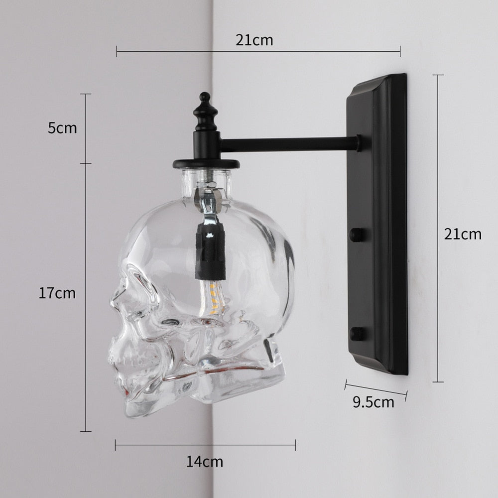 BowLift | Retro Skull Glass Pendant Light