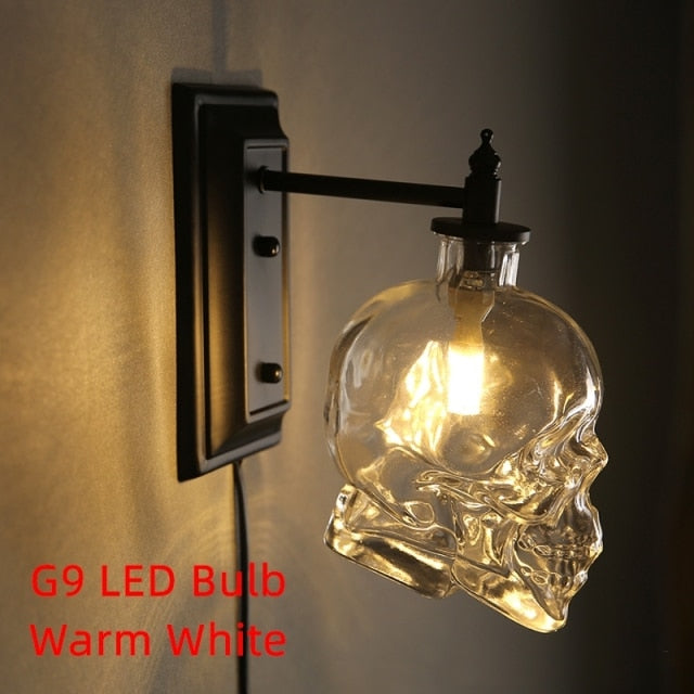 BowLift | Retro Skull Glass Pendant Light