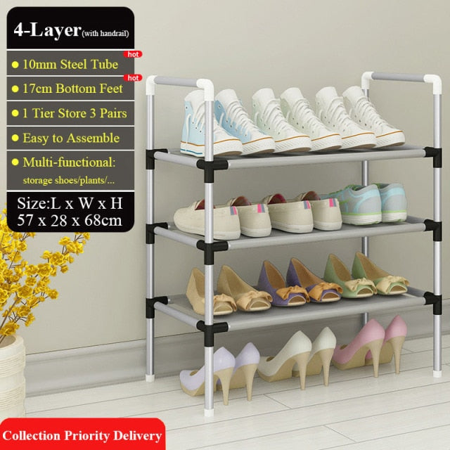 BowLift | Adjustable 30 Pair Shoe Rack Space Saving Storage Organizer