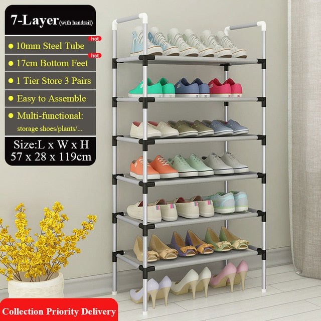 BowLift | Adjustable 30 Pair Shoe Rack Space Saving Storage Organizer