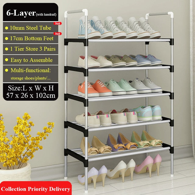 BowLift | Adjustable 30 Pair Shoe Rack Space Saving Storage Organizer