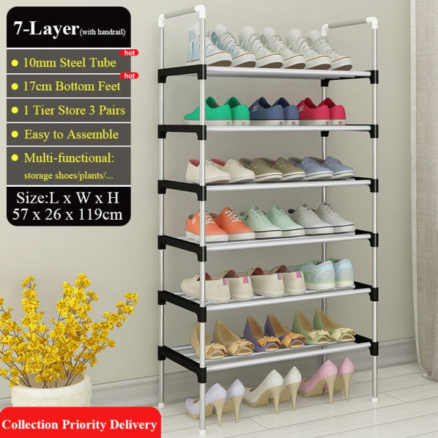 BowLift | Adjustable 30 Pair Shoe Rack Space Saving Storage Organizer