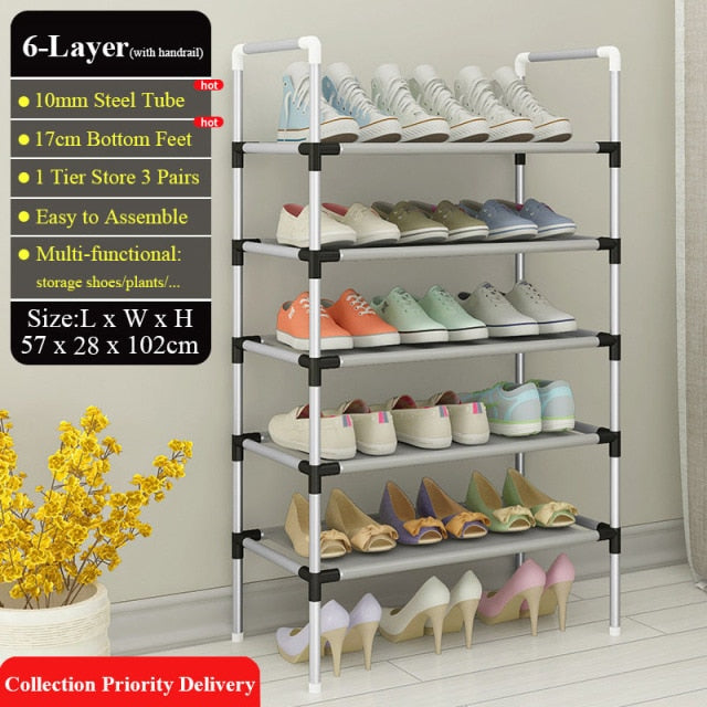 BowLift | Adjustable 30 Pair Shoe Rack Space Saving Storage Organizer