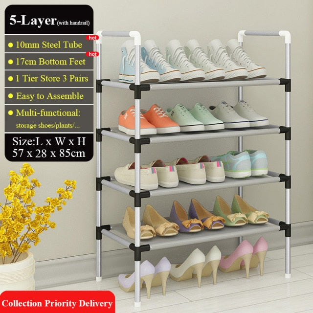 BowLift | Adjustable 30 Pair Shoe Rack Space Saving Storage Organizer