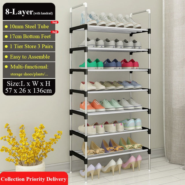 BowLift | Adjustable 30 Pair Shoe Rack Space Saving Storage Organizer
