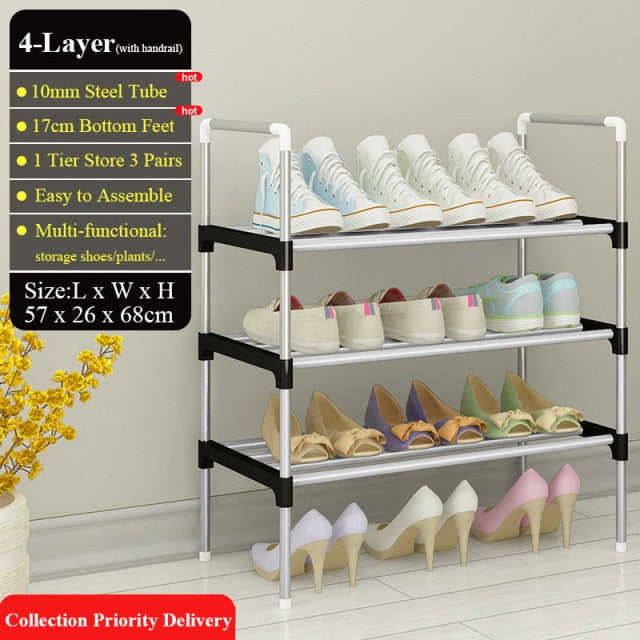 BowLift | Adjustable 30 Pair Shoe Rack Space Saving Storage Organizer