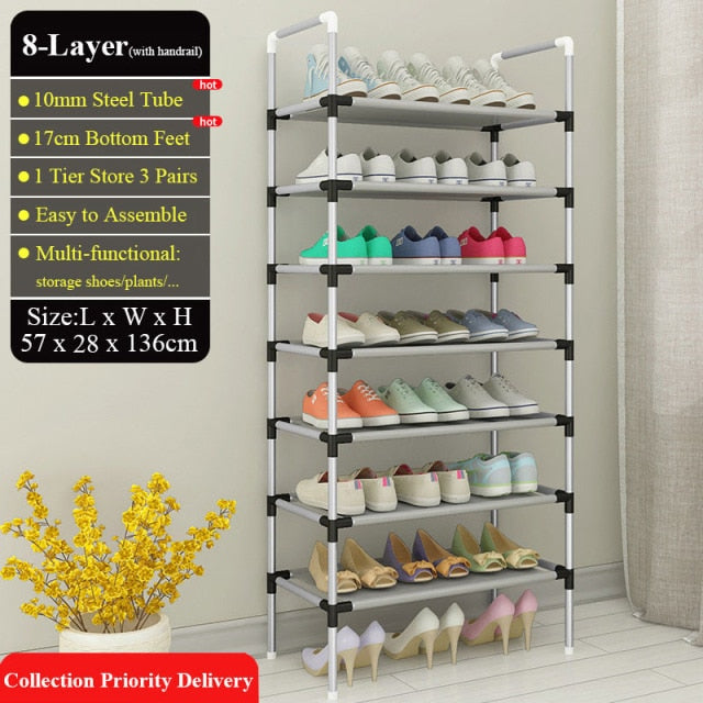 BowLift | Adjustable 30 Pair Shoe Rack Space Saving Storage Organizer