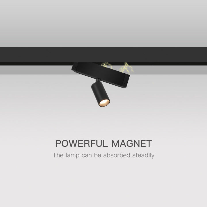 BowLift | Wall-Mounted Black Continuous Magnetic Track System Light