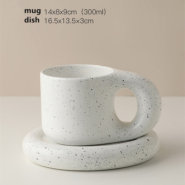 Timeless Elegance - Minimalist Porcelain Cup and Saucer Set Bowlift