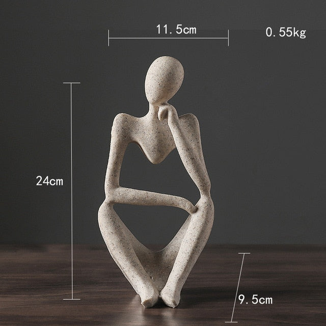BowLift | Nordic Abstract Unique Thinker Figurine Home Decor