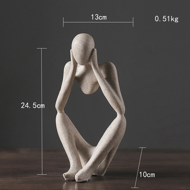 BowLift | Nordic Abstract Unique Thinker Figurine Home Decor