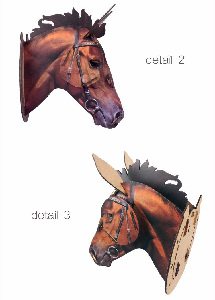 BowLift | 3D Wooden Craft Horse Hanging Wall Decor
