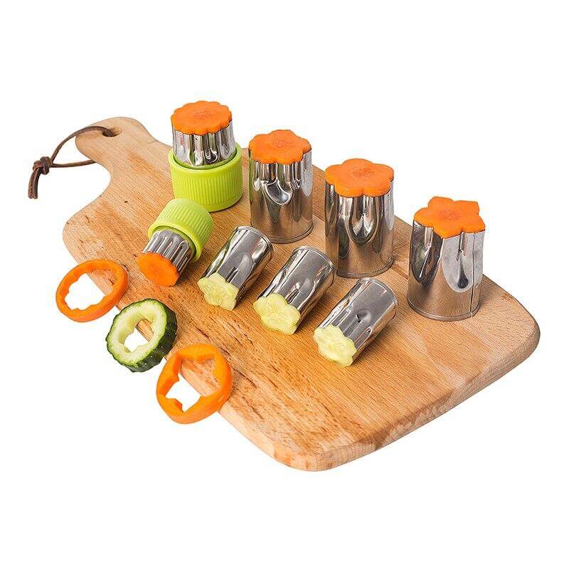 BowLift | 8pcs/Set Stainless Steel Puzzle Fruit Vegetable Cutter