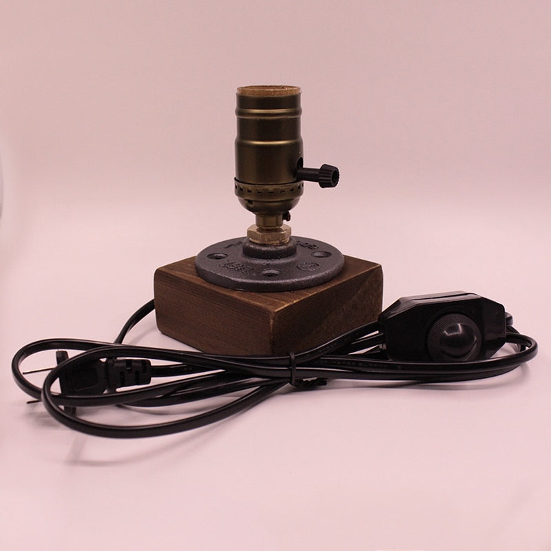 BowLift | Vintage Industrial Wooden Dimmable Table Lamp